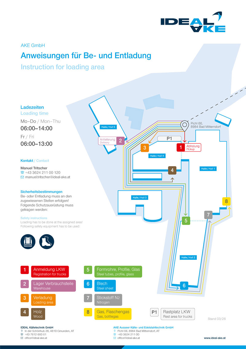 Werksgeländeplan von AKE in Bad Mitterndorf