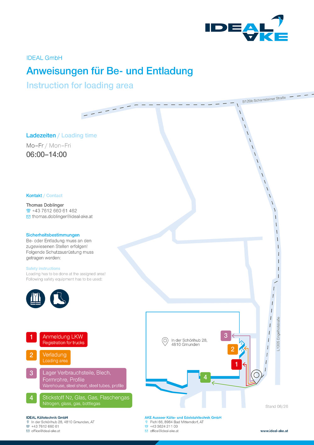 LKW Anlieferplan IDEAL Kältetechnik