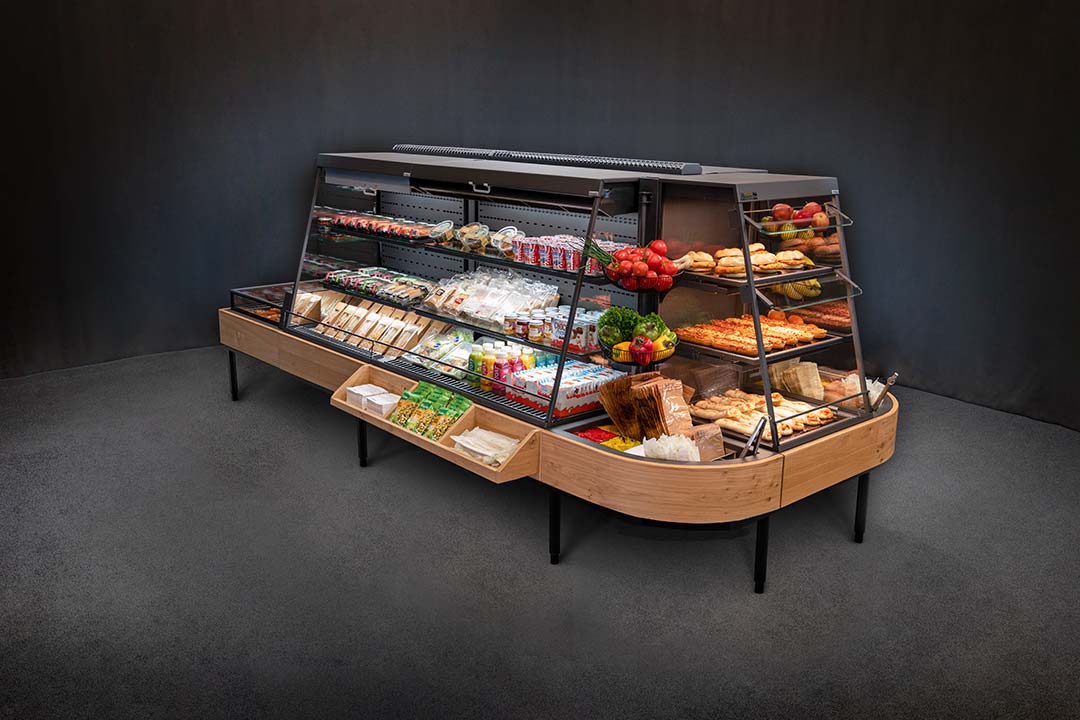 Caleo Insel zentralgekühlt zum präsentieren von frischen Produkten