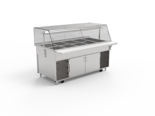 Wärmevitrine mit Unterbau