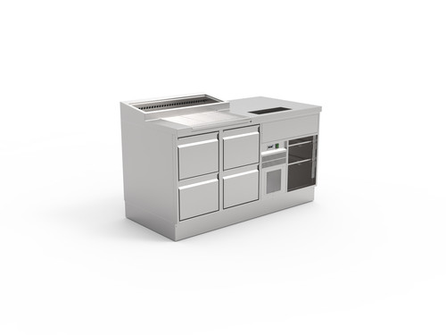 Kühlunterbau für die Zubereitung von Snacks