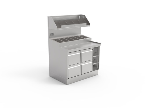 Packstation zum verpacken von Lebensmitteln