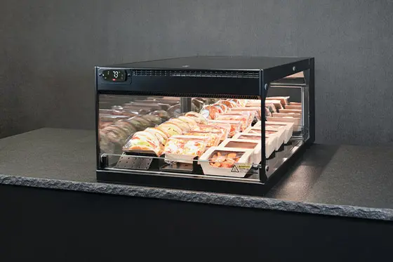 Vitrine mit trockener Wärme