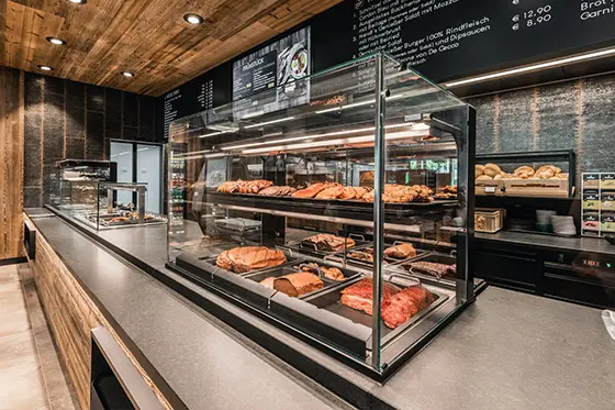 Vitrine mit Wärmeklima