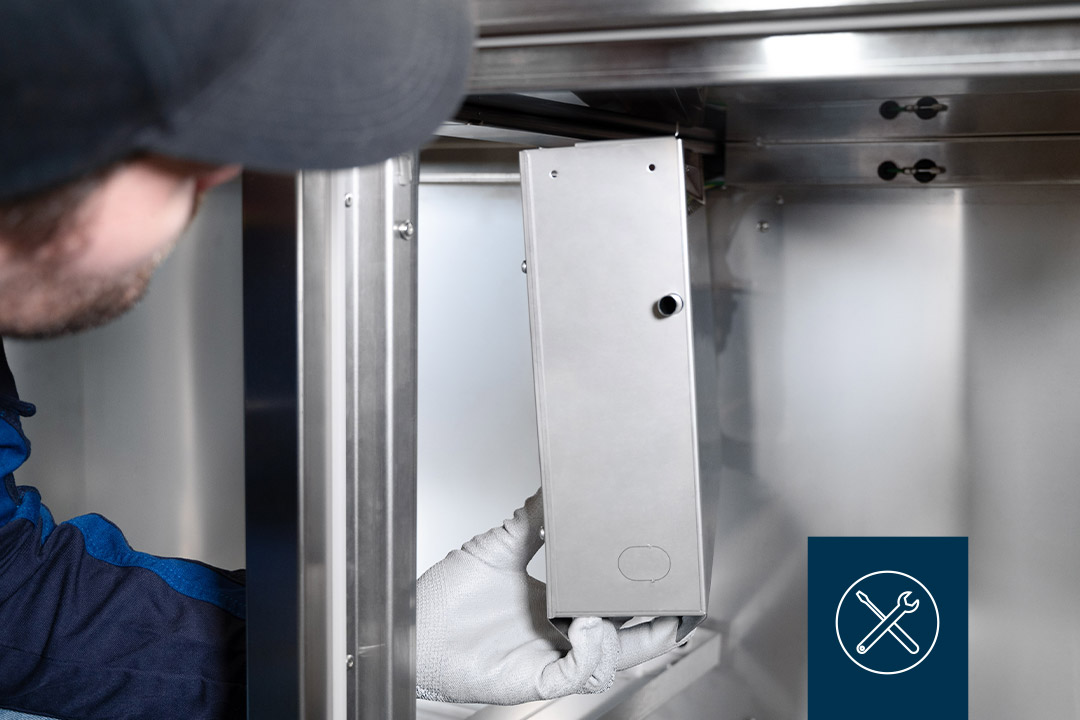 Einfache Servicierbarkeit der neuen Kühlunterbauten